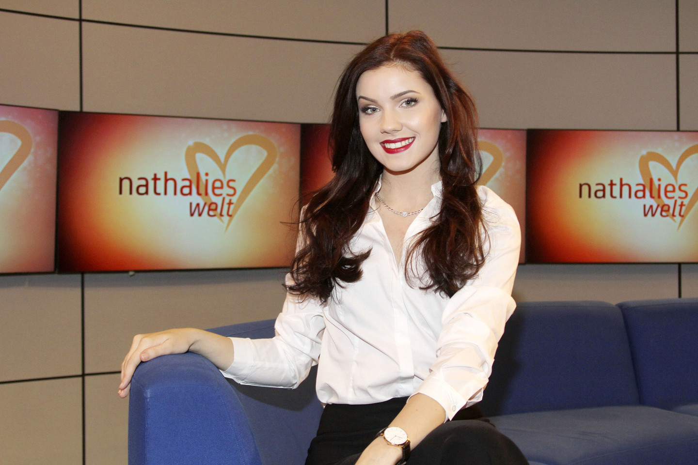 Nathalie Volk yra televizijos „Hamburg 1“, kurios vienas akcininkų yra Frankas, laidos vedėja.<br>ViDA Press nuotr.