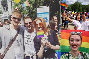 Eitynėse „Už lygybę“ vaivorykštės vėliavomis mojavo ir žvaigždės