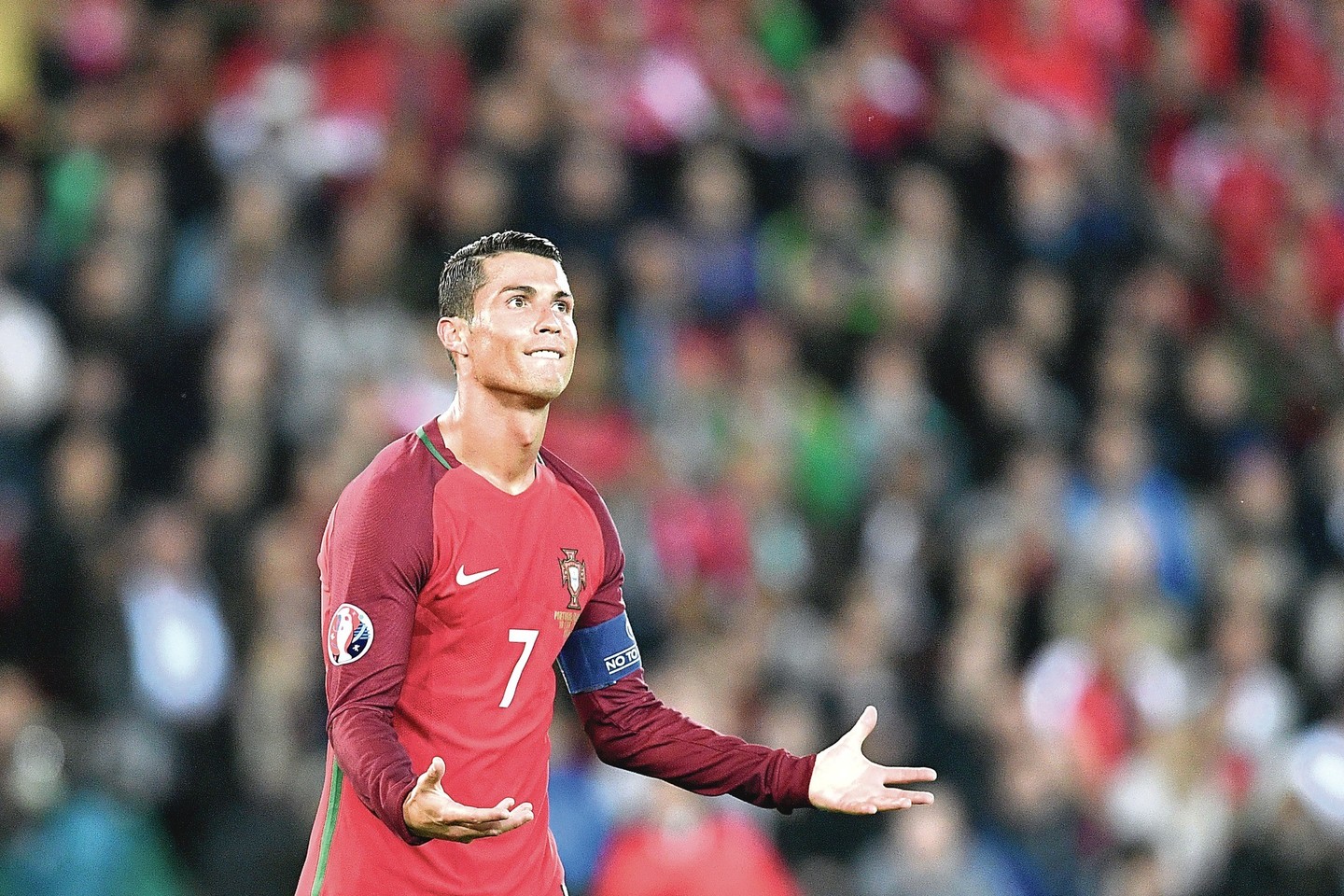 C.Ronaldo Europos čempionate smūgiavo 22 kartus, bet dar neįmušė įvarčio.<br>AP nuotr.