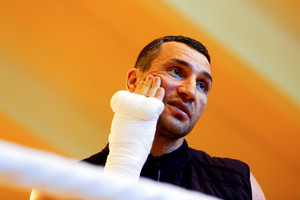 Volodymyras Klyčko Tysoną Fury išvadino Hitleriu ir silpnapročiu