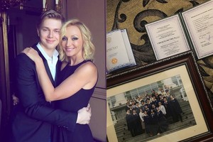 Kristinos Orbakaitės jaunesnysis sūnus baigė mokyklą