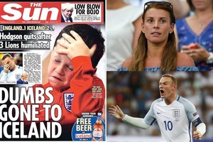 Po Anglijos pralaimėjimo – viršelyje verkiantis W. Rooney sūnus