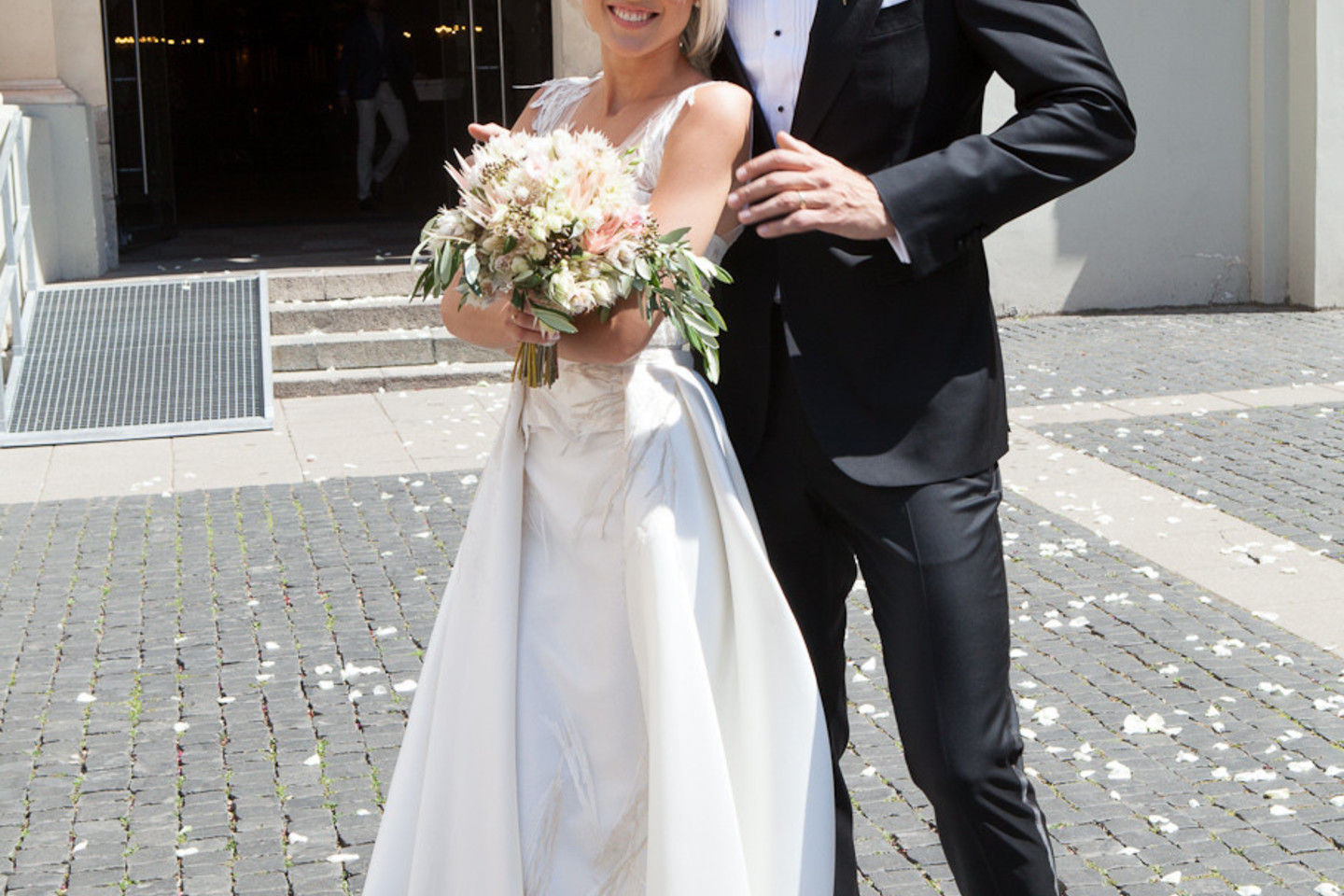 Vilniuje susituokė Akvilė Matukaitė ir Laimonas Kisielius.<br>D.Lauručio nuotr.