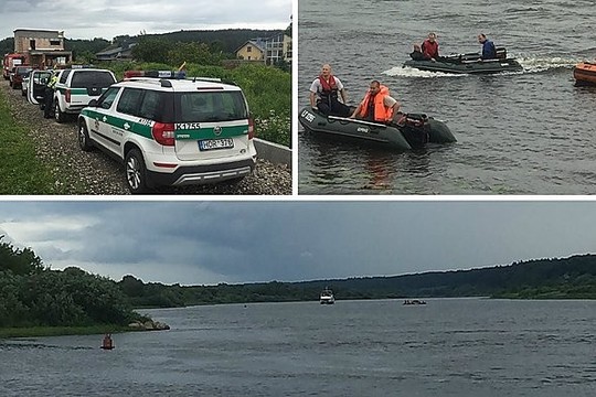 Nemune apvirto motorinė barža su 12 žmonių, viena moteris žuvo
