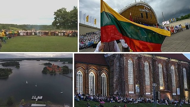 Keturios Lietuvos sostinės vienu balsu užtraukė himną