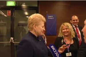 D.Grybauskaitė Varšuvoje atsisakė kalbėtis su Rusijos televizija