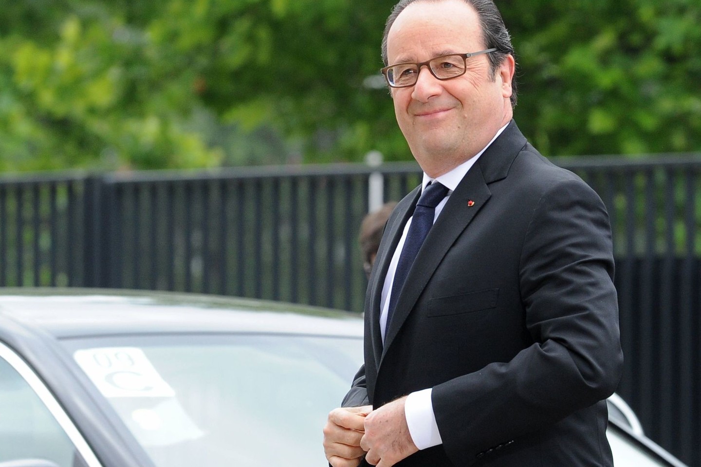 Prancūzijos prezidentas prezidentas Francois Hollande'as.