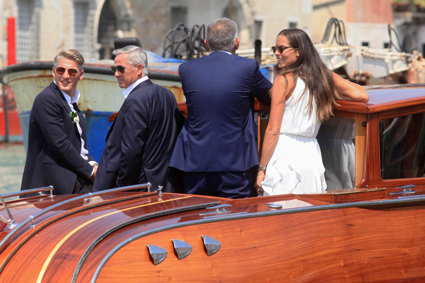 Pora susitikinėjo nuo 2014 metų, o vestuvėms pasirinko Veneciją.<br>Reuters/Scanpix nuotr.