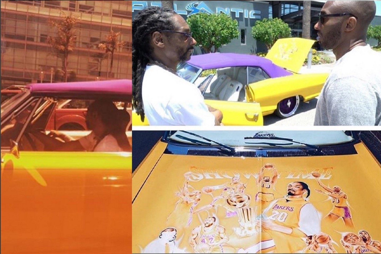 Snoop Dogg'as karjerą baigusiam K.Bryantui padovanojo išskirtinį automobilį.<br>Snoop Dogg'o „Instagram“ nuotr.