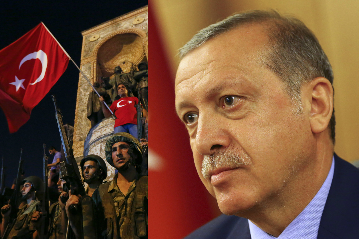 Valdžios perversmas Turkijoje žiauriai numalšintas, o iš to labiausiai išlošė R.T.Erdoganas.