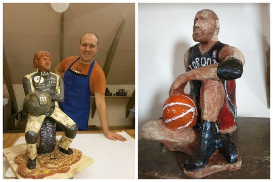 Įžymybių skulptūrėlių kūrėjas atidavė duoklę Jonui Valančiūnui