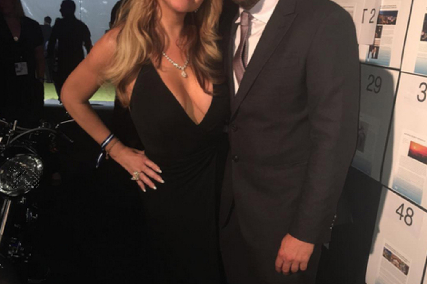 Šventės šeimininkas aktorius Leonardo DiCaprio ir dainininkė Mariah Carey.<br>ViDA Press nuotr.