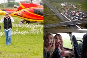 Pasigrožėkite: T. Barštys žurnalistus paskraidino sraigtasparniu