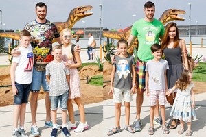 Dinozaurų parko atidaryme – broliai Lavrinovičiai su šeimomis