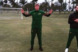 Lietuviai jau Brazilijoje: treniruotę surengė futbolo aikštėje