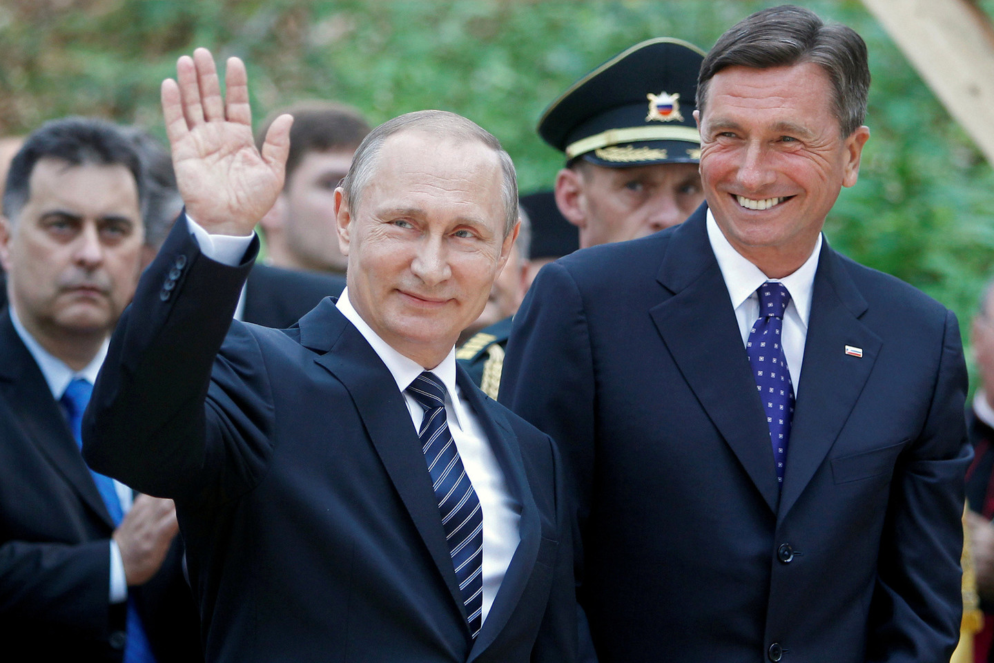 V.Putinas lankėsi Slovėnijoje.<br>„Reuters“/ „Scanpix“ nuotr.