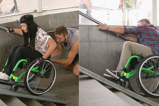 Mergina įrodė, kad Vilniuje judėjimas neįgaliesiems – savižudybė