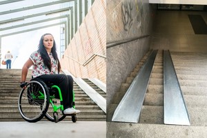 Mergina įrodė: Vilniuje judėjimas neįgaliesiems – lyg savižudybė