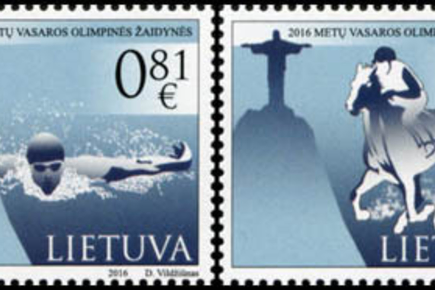 Lietuvos paštas į apyvartą išleidžia du pašto ženklus, skirtus Rio de Žaneiro olimpinėms žaidynėms.