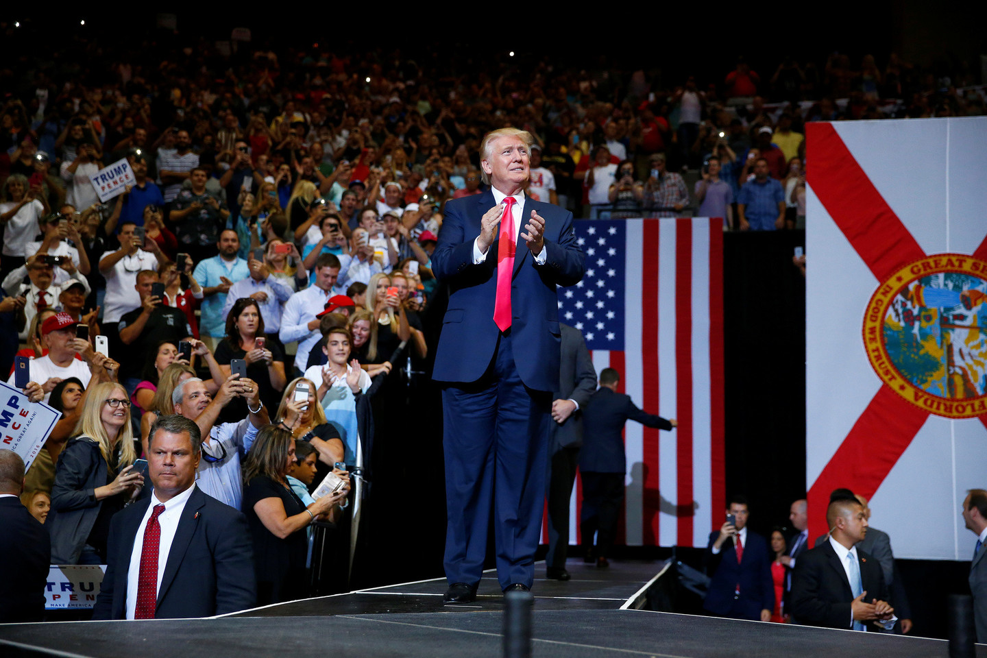D.Trumpas tvirtino, kad jo kampanija sėkminga, nors dalis Respublikonų partijos narių jį laiko netinkamu kandidatu į prezidentus.