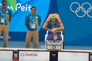 Giedrius Titenis po savojo plaukimo bijojo pažvelgti į ekraną