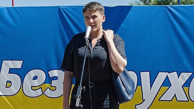 N. Savčenko imasi naujų iniciatyvų: Kijeve surengė protestą
