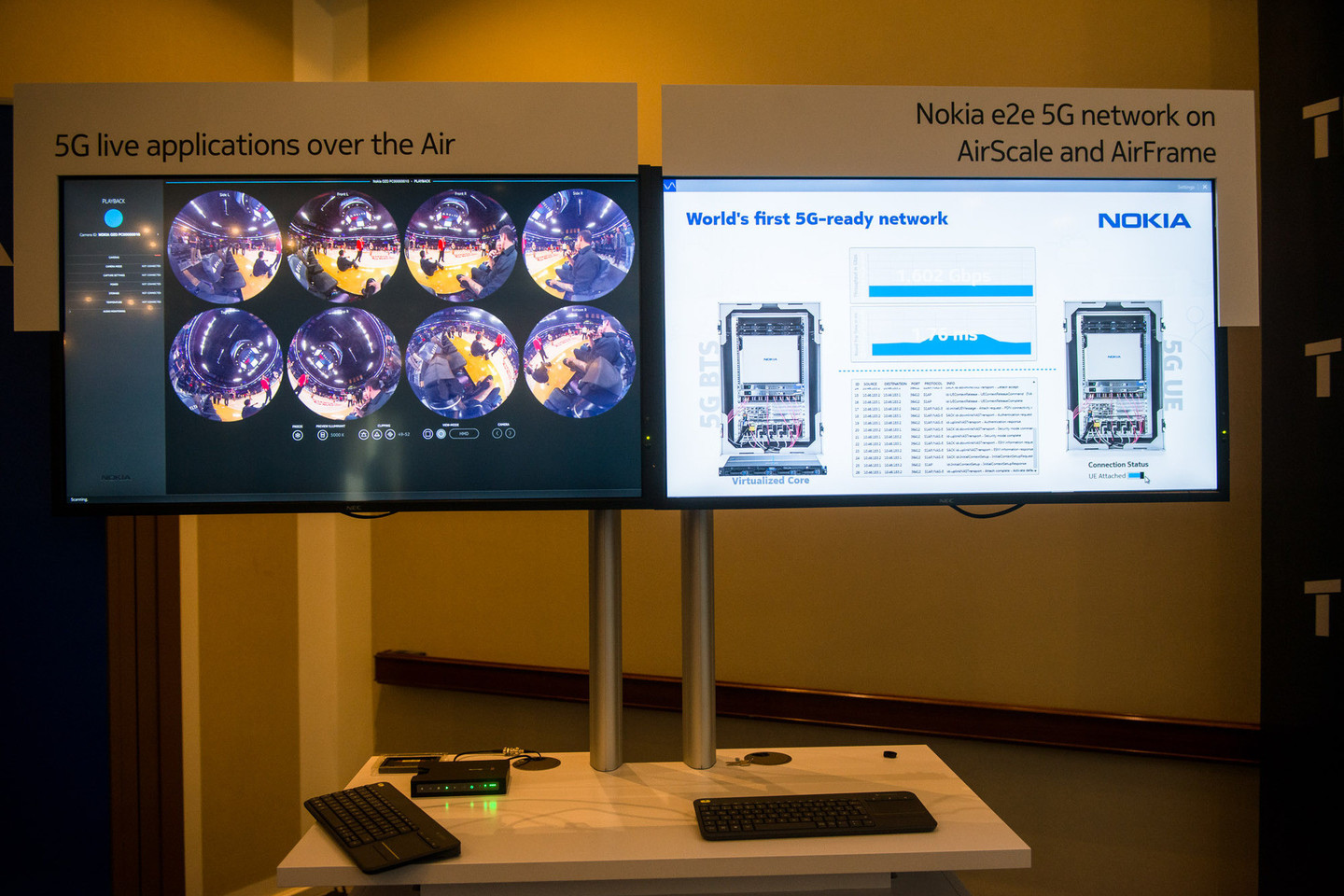 Virtualios realybės kamera 360 laipsnių vaizdą transliavo be jokių problemų. Juk greitis siekė 2 Gbps.<br>J.Stacevičiaus nuotr.