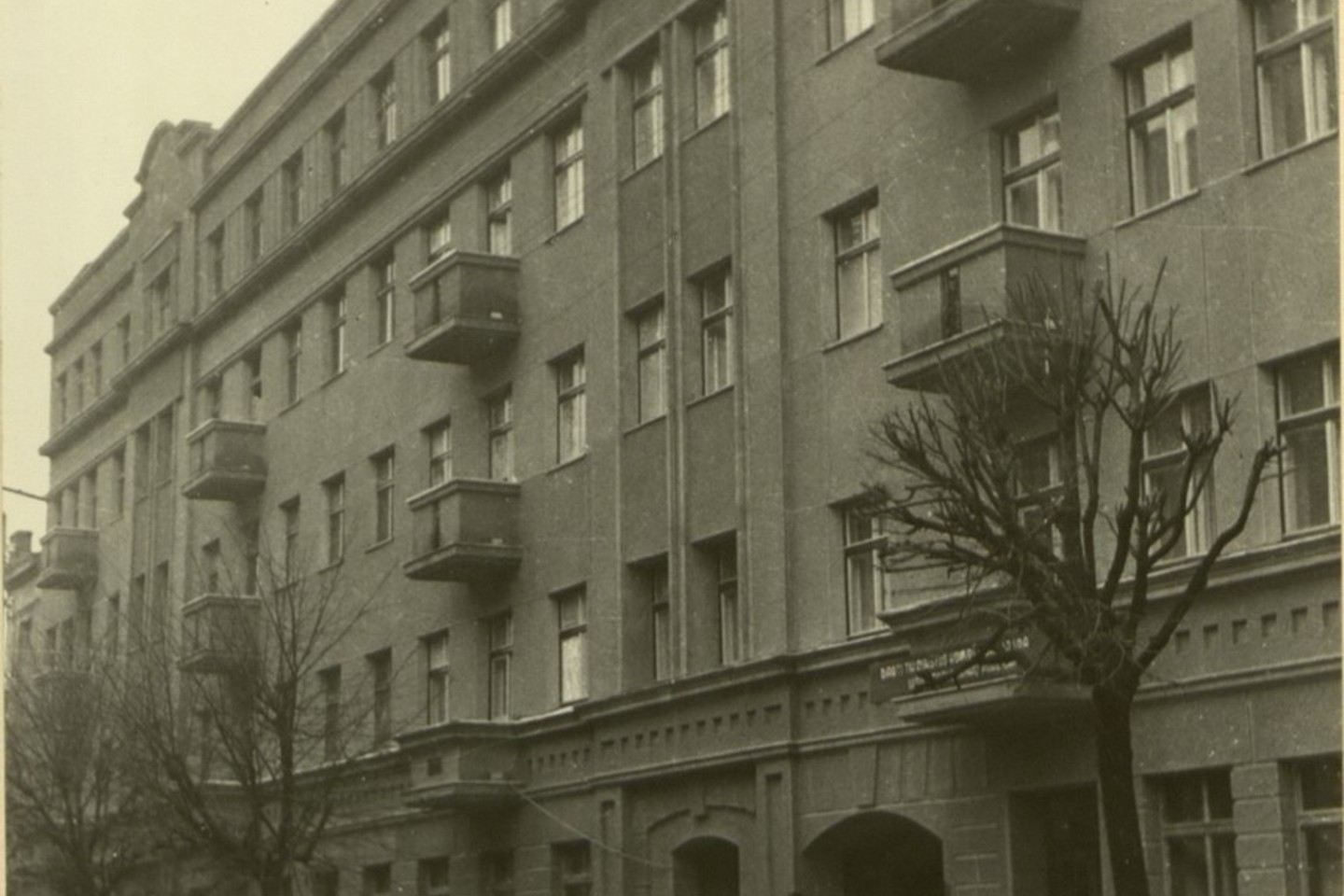 Gyvenamųjų namų rajono statyba Kaune. 1950 m.<br>Lietuvos ypatingojo archyvo nuotr.
