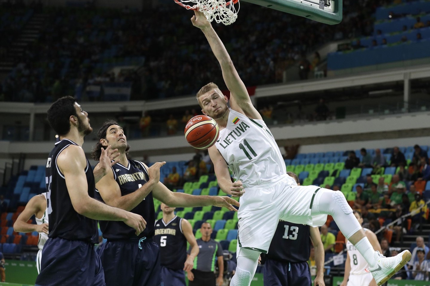 D.Sabonis Rio olimpiadoje žaidžia puikiai.<br>AP nuotr.