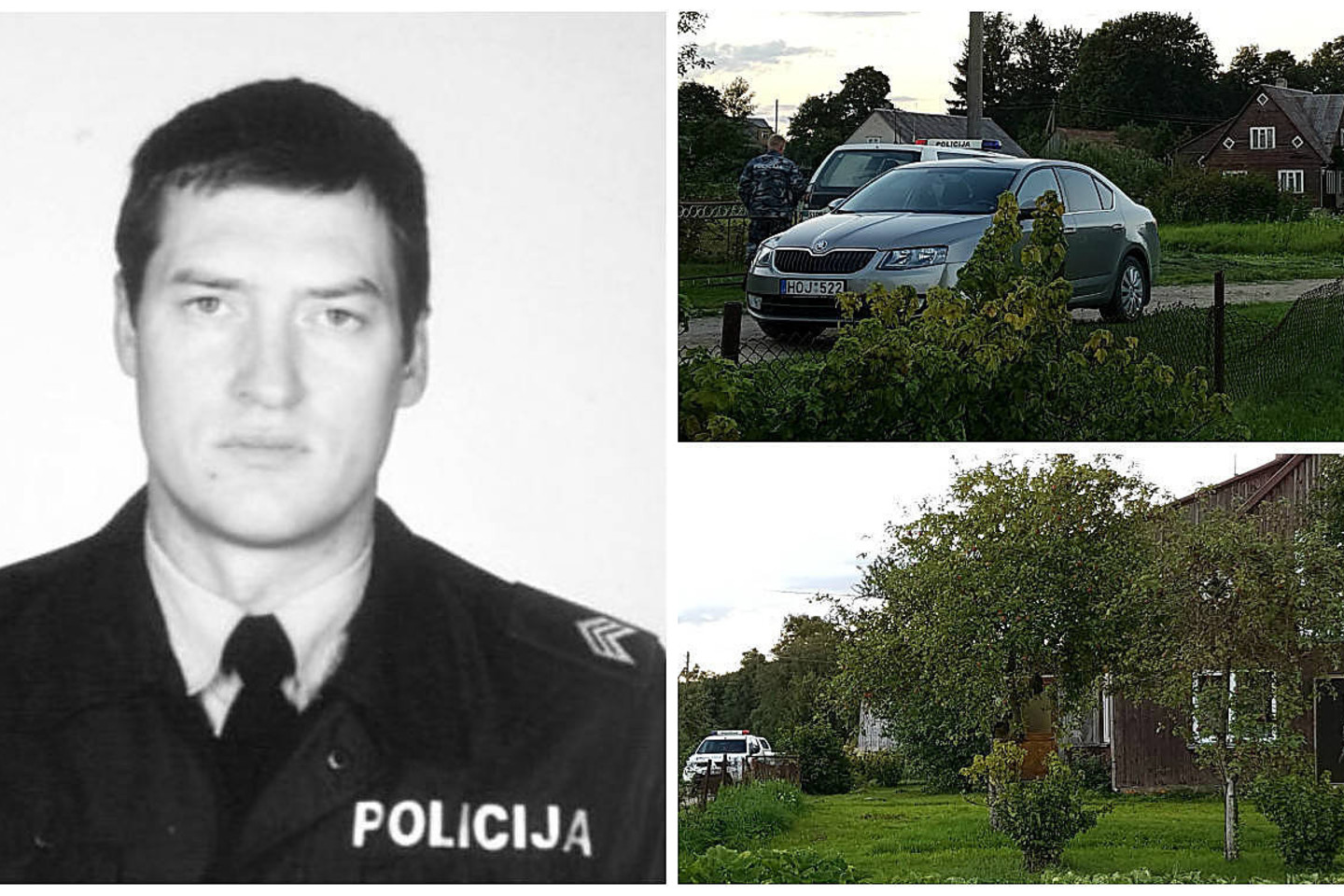 Telšių rajone nužudytas pareigūnas Liudas Šimkus.<br>Lrytas.lt fotomontažas.