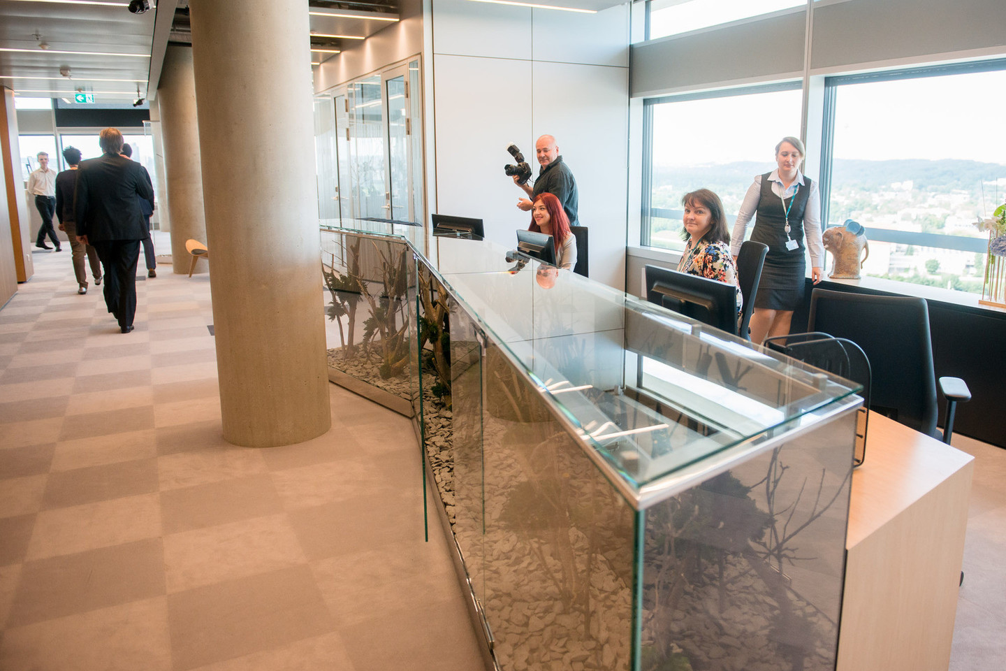 Penktadienį oficialiai atidaryta DNB banko būstinė „Quadrum“ verslo komplekse.<br>J.Stacevičiaus nuotr.