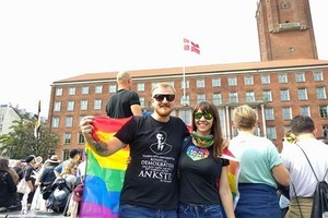 P. Ambrazevičius su drauge šėlo lytinių mažumų parade Danijoje