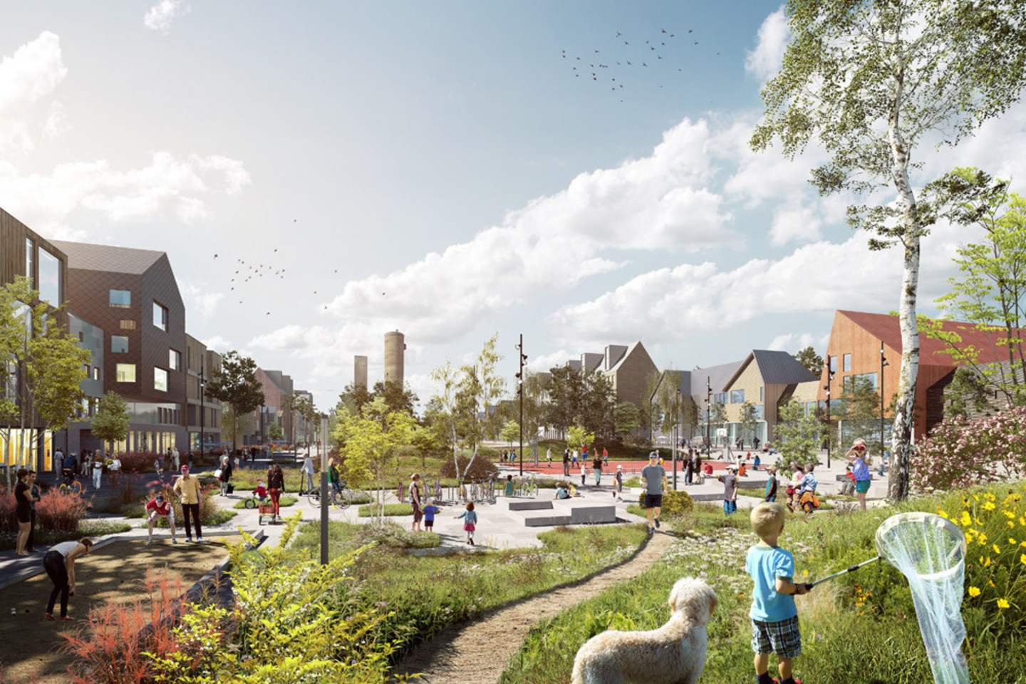 Planuojama didžiąją dalį miesto perkelti iki 2033 metų.<br>Vizualizacija
