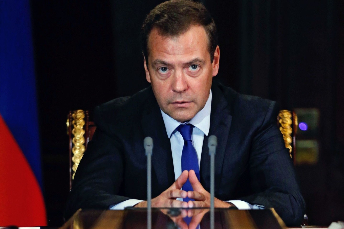 D.Medvedevas supyko, kai į olimpiadą nebuvo įleisti visi rusų parolimpiečiai.<br>AFP/Scanpix nuotr.