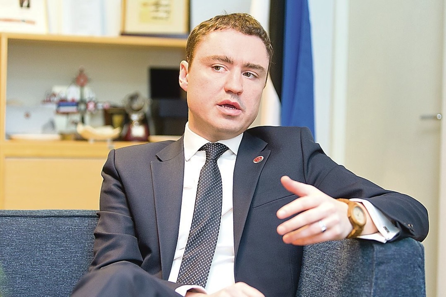 Estijos premjeras T.Roivas patikino, kad kai Rusija pradėjo kištis į Ukrainos reikalus, šalis prarado galimybę išlaikyti normalius santykius.<br>T.Bauro nuotr.