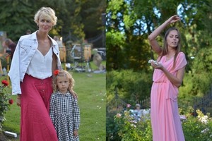 Meno renginyje – ir V. Rumšo žmona E. Saikovska-Rumšas su dukra