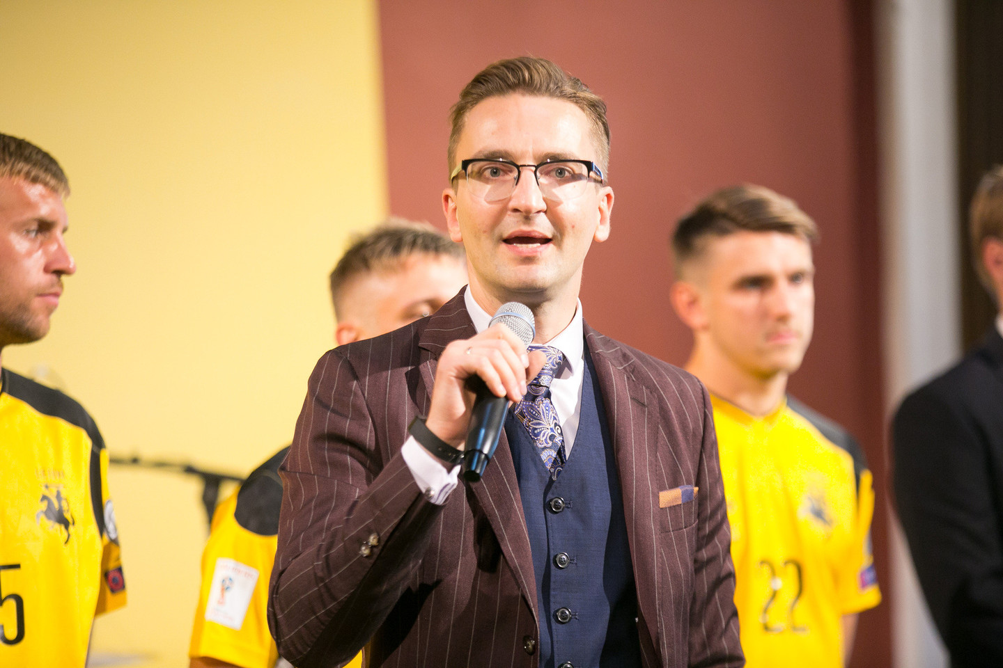 Lietuvos futbolo rinktinės pristatymas sostinės Rotušėje