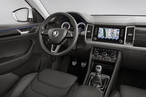 „Škoda“ atskleidė, kaip atrodys „Kodiaq“ visureigio interjeras