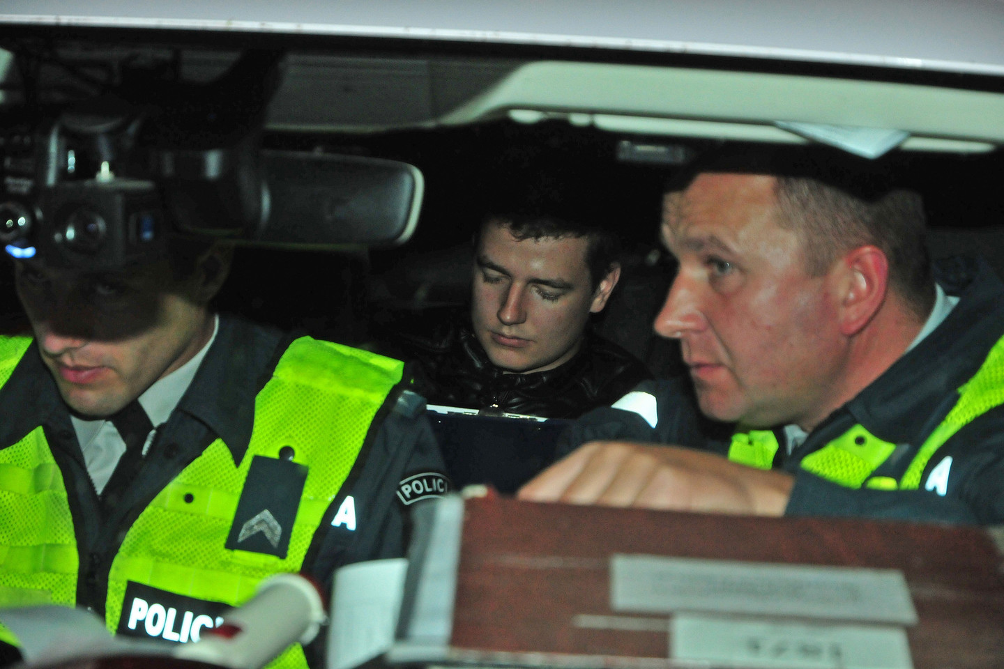 Pylimo g. sustabdytas „Mercedes Benz“ vairuotojas įpūtė 0,46 prom.<br>A.Vaitkevičiaus nuotr.