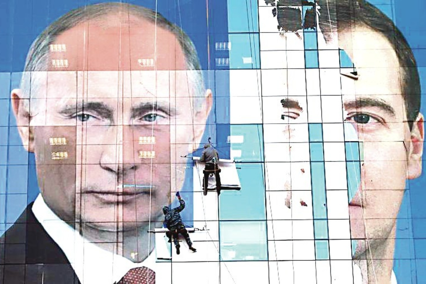 Partija „Vieningoji Rusija“ tampa mažiau populiari, bet beveik neabejojama jos sėkme rinkimuose.<br>„Reuters“/„Scan pix“ nuotr.