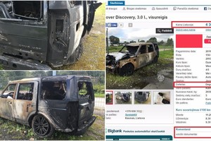 Pelenais virtusį visureigį parduoda su labai brangiu priedu