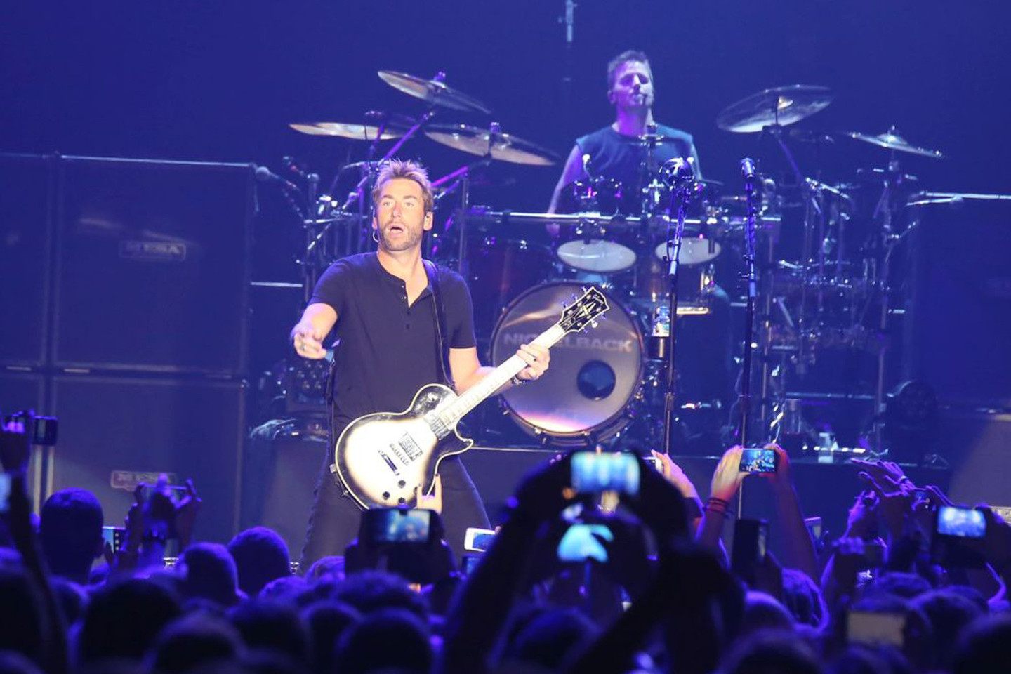 „Nickelback“ koncerto akimirka.<br>M.Patašiaus nuotr.