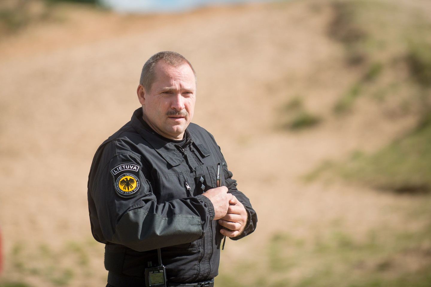 Lietuvos policijos antiteroristinių operacijų rinktinės „Aras“ vadas V.Grabauskas.<br>J. Stacevičiaus nuotr.