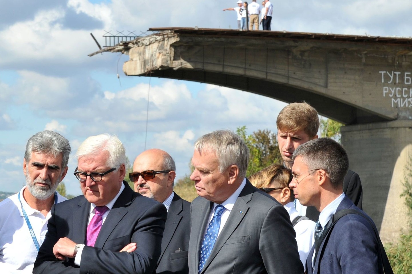 Vokietijos ir Prancūzijos užsienio reikalų ministrai apsilankė Rytų Ukrainoje.