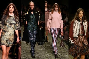 „Burberry“ kolekcija Londone: stiprus baroko ir gatvės mišinys