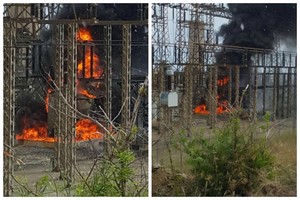 Po didžiulio gaisro Puerto Rikas liko be elektros