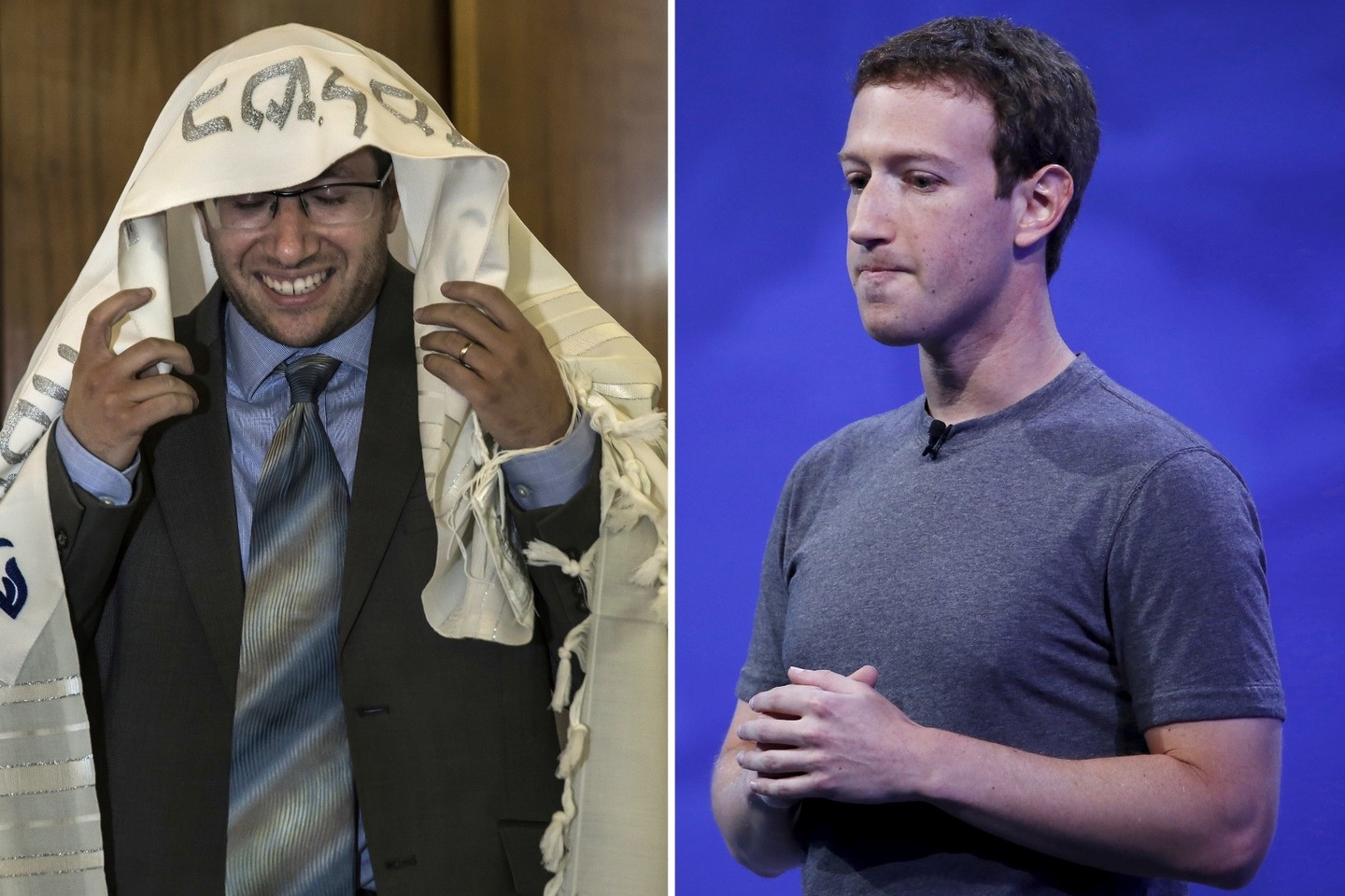 Kiekvienam savo: A.Hasitas tapo rabinu, jo kambario draugas M.Zuckerbergas – milijardieriumi.<br>Reuters/Scanpix, AP nuotr.