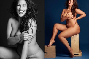 Apvalutė Ashley Graham mados žurnalui nusifotografavo visiškai nuoga