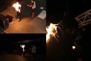 Prireikė gesintuvų: filmavimo metu užsidegė Donatas Montvydas