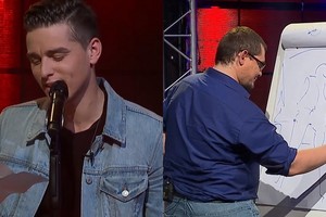 Atskleisti žinomų vyrų talentai: D. Montvydas – žinių vedėjas, E. Vėlyvis – dailininkas